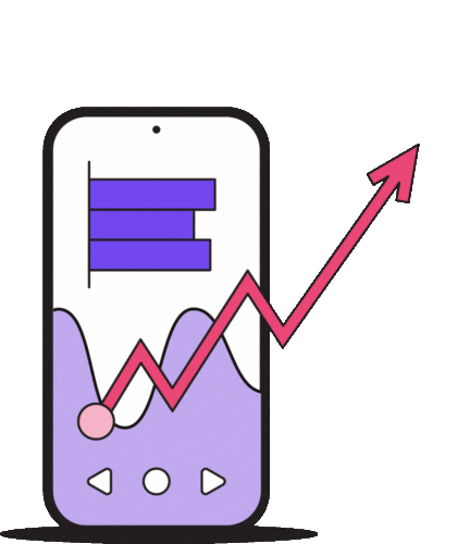 tampilan grafik naik